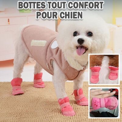Chaussures-chien-Warmy-Boots™️-Rose