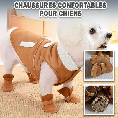Chaussures-chien-Warmy-Boots™️-Brun
