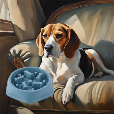 Gamelle-anti-glouton-parsimony™-Bleu