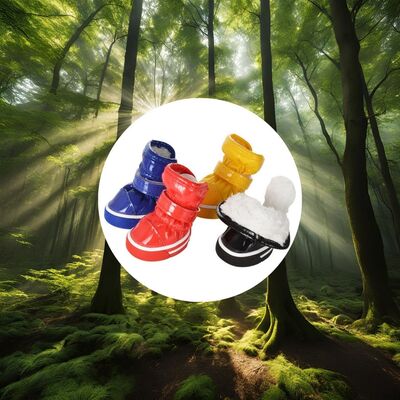 Snow-Boots-Assortiement-en-Forêt