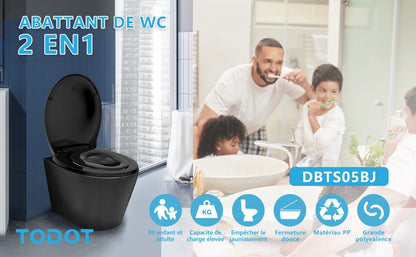 TODOT flippant toilet toilet glasses family child seat magnetic fall brake and adjustable Hip clip-on toilet seat