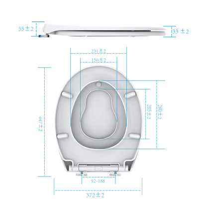 TODOT flippant toilet toilet glasses family child seat magnetic fall brake and adjustable Hip clip-on toilet seat