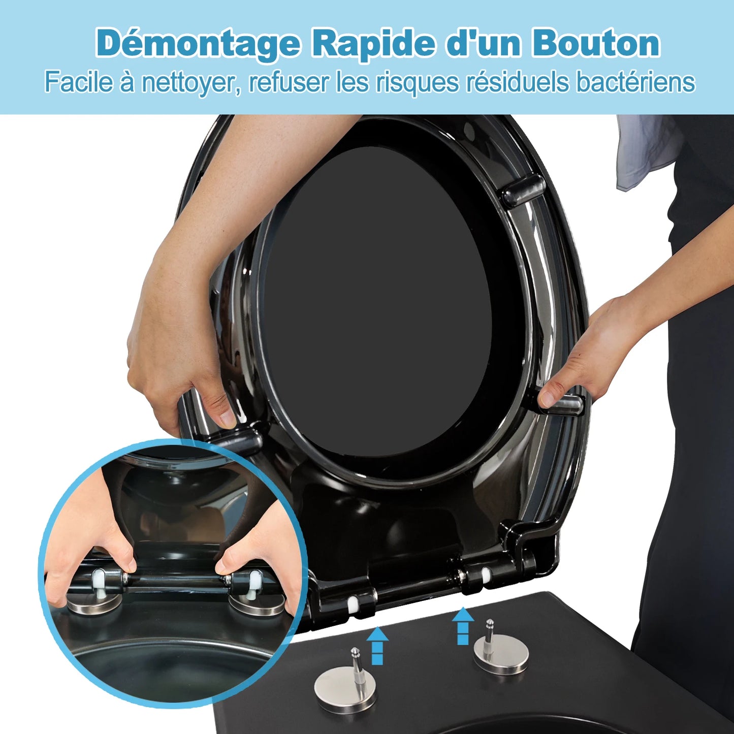 TODOT flippant toilet toilet glasses family child seat magnetic fall brake and adjustable Hip clip-on toilet seat