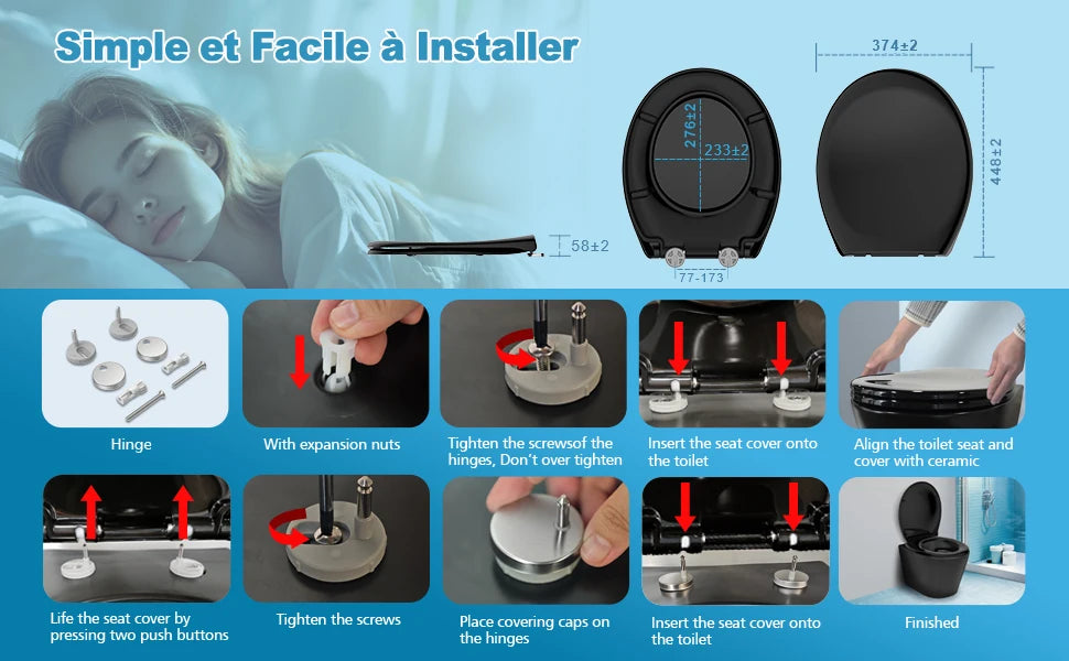 TODOT flippant toilet toilet glasses family child seat magnetic fall brake and adjustable Hip clip-on toilet seat