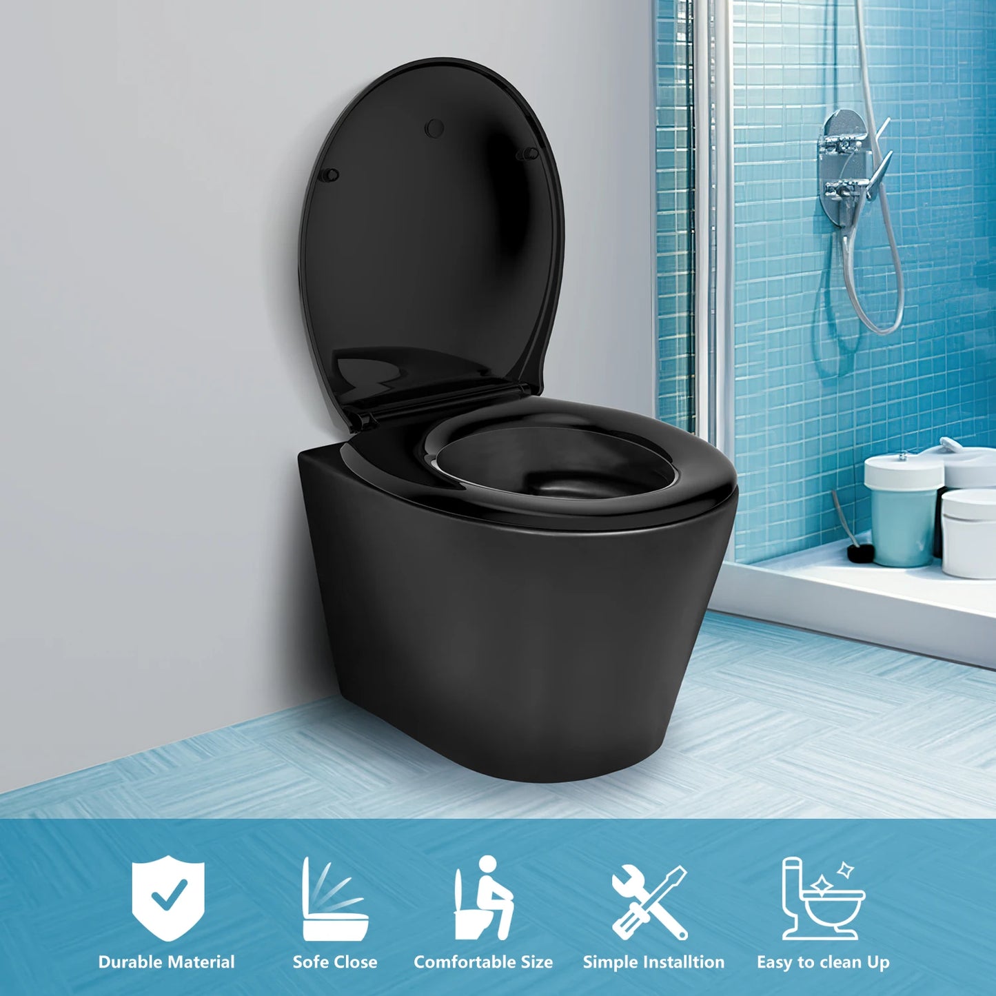 TODOT flippant toilet toilet glasses family child seat magnetic fall brake and adjustable Hip clip-on toilet seat