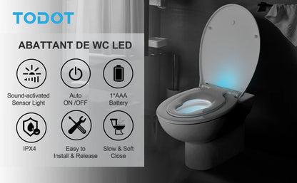 TODOT flippant toilet toilet glasses family child seat magnetic fall brake and adjustable Hip clip-on toilet seat