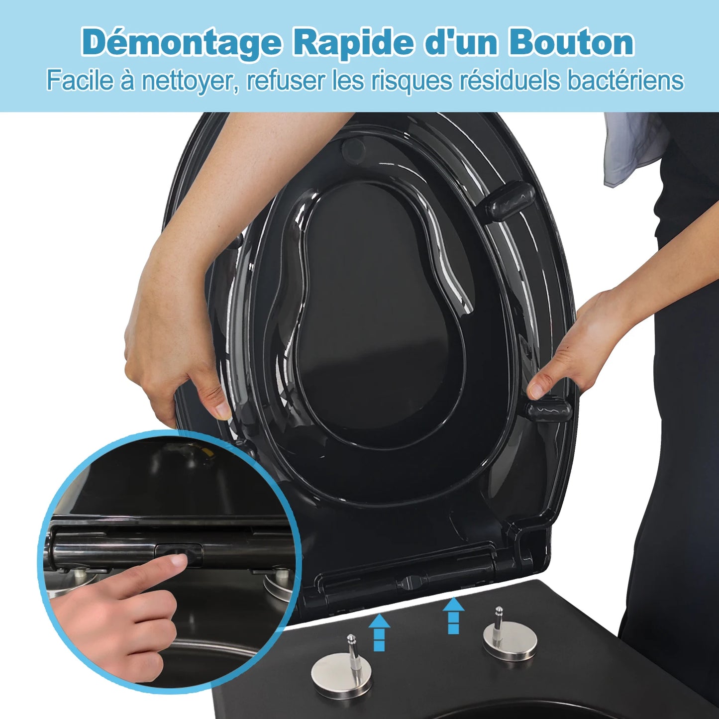 TODOT flippant toilet toilet glasses family child seat magnetic fall brake and adjustable Hip clip-on toilet seat