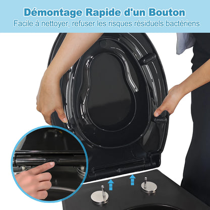 TODOT flippant toilet toilet glasses family child seat magnetic fall brake and adjustable Hip clip-on toilet seat