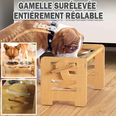 Gamelle-chien-surélevée-Festina™-Pliable