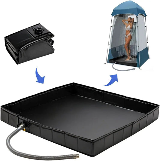 104*104*13cm portable Adult PVC bath tray removable storage organizer for car pet bathing tent bathroom pool water-containing