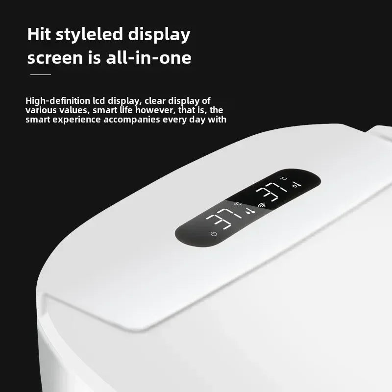 Smart Toilet Seat with Remote, Heated Seat, Air Dryer, Hygienic Wash. Includes Adjustable Water Temp & Self-Cleaning Nozzle for