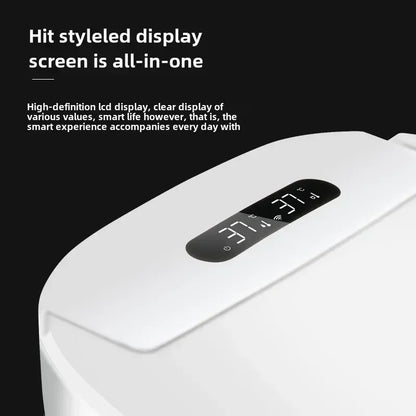Smart Toilet Seat with Remote, Heated Seat, Air Dryer, Hygienic Wash. Includes Adjustable Water Temp & Self-Cleaning Nozzle for