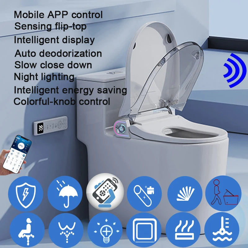 WETIPS Auto Sensing Flip Toilet Smart Female Bidet Cleaner Electric Bidet With Heating WC Digital Japones Inteligentna Deska Wc Bathroom Accessories