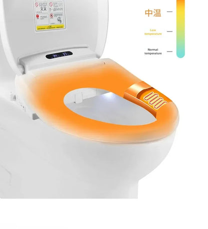 Smart Toilet Seat with Remote, Heated Seat, Air Dryer, Hygienic Wash. Includes Adjustable Water Temp & Self-Cleaning Nozzle for