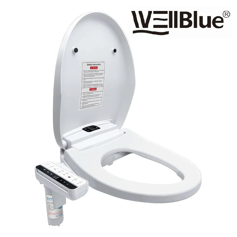 Smart Remote Control Bidet Toilet Seat Heated Bidet Lid Cover Instant Warm Water Air Dryer Feminine Wash With 2pcs Filter  ﻿