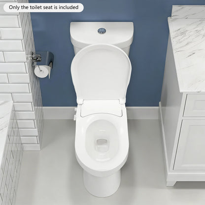 D‑Shape Non‑Electric Bidet Toilet Seat Dual Nozzle 3 Hole Spray Front Rear Washing Water Pressure Powered Slow Close PP Material Easy Installation Self‑Cleaning Nozzle Universal Fit for Bathroom Hygiene Personal Care