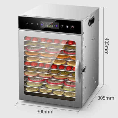 6/8/12/18 Layers Home Fruit Air Dryer Vegetable Snacks Meat Medicinal Materials Fruit Smart and Commercial Food Dryer Dehydrator