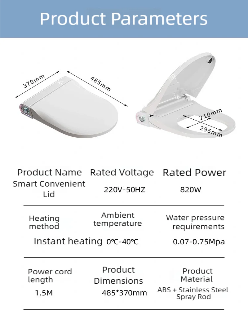 WETIPS Auto Sensing Flip Toilet Smart Female Bidet Cleaner Electric Bidet With Heating WC Digital Japones Inteligentna Deska Wc Bathroom Accessories