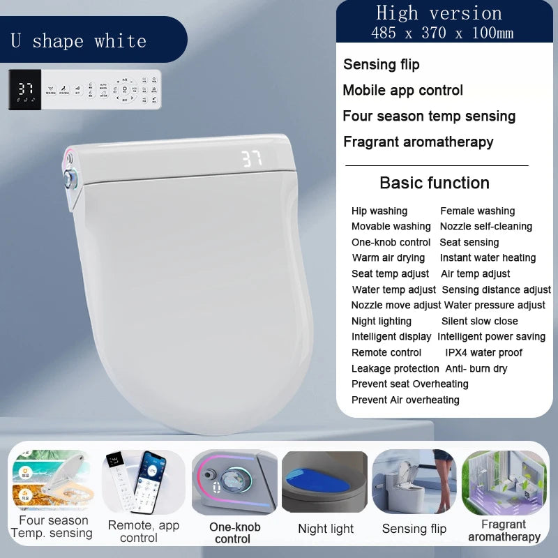 WETIPS Auto Sensing Flip Toilet Smart Female Bidet Cleaner Electric Bidet With Heating WC Digital Japones Inteligentna Deska Wc Bathroom Accessories