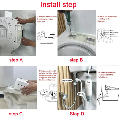 WETIPS Auto Sensing Flip Toilet Smart Female Bidet Cleaner Electric Bidet With Heating WC Digital Japones Inteligentna Deska Wc Bathroom Accessories