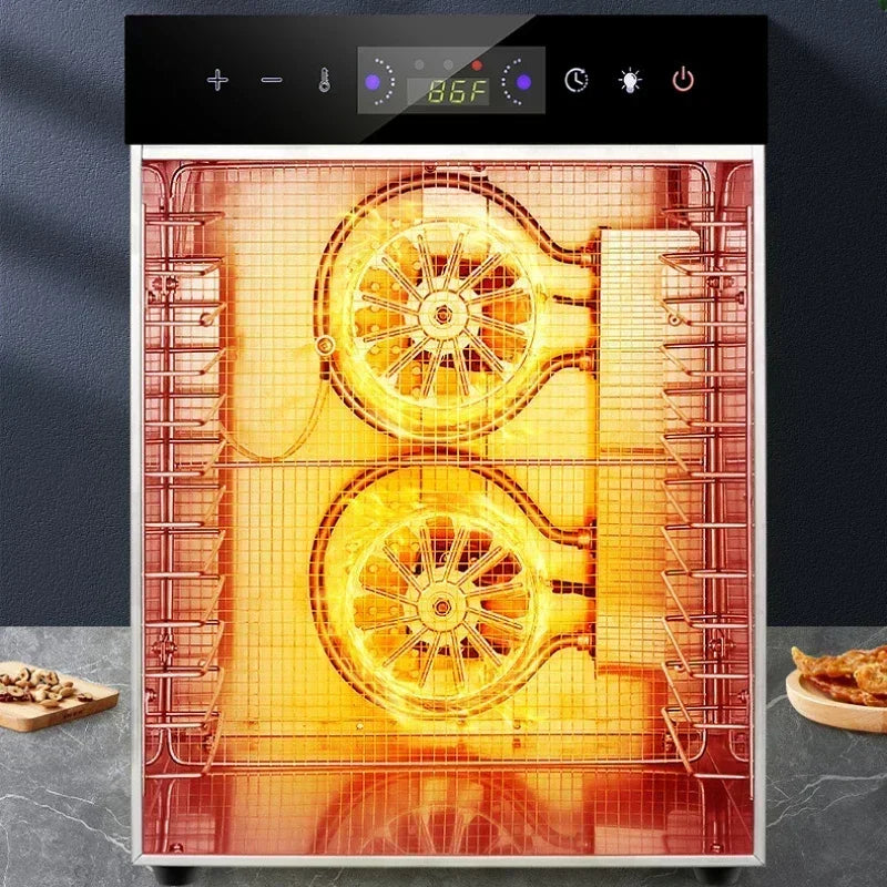6/8/12/18 Layers Home Fruit Air Dryer Vegetable Snacks Meat Medicinal Materials Fruit Smart and Commercial Food Dryer Dehydrator