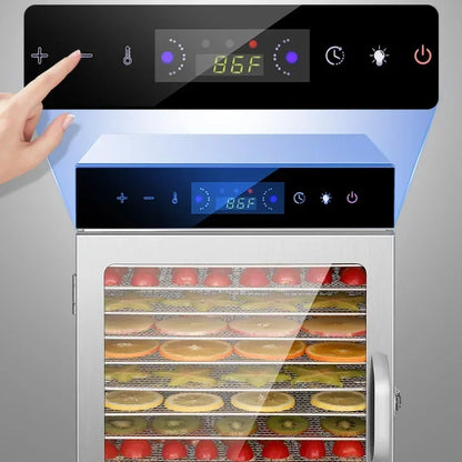 6/8/12/18 Layers Home Fruit Air Dryer Vegetable Snacks Meat Medicinal Materials Fruit Smart and Commercial Food Dryer Dehydrator