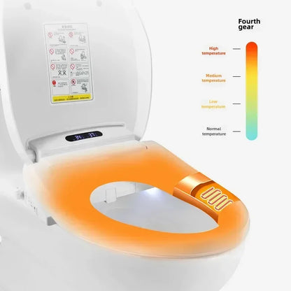 Smart Toilet Seat with Remote, Heated Seat, Air Dryer, Hygienic Wash. Includes Adjustable Water Temp & Self-Cleaning Nozzle for