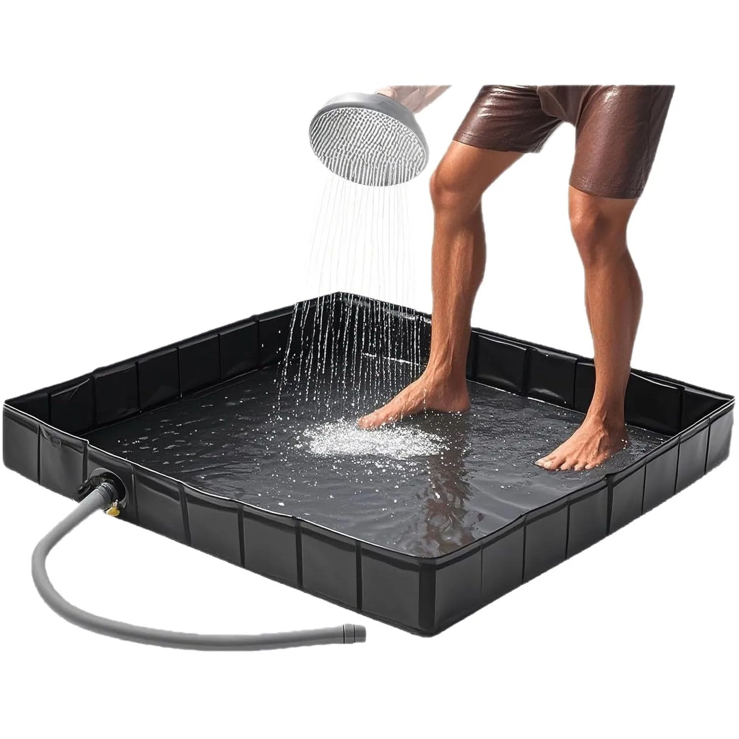104*104*13cm portable Adult PVC bath tray removable storage organizer for car pet bathing tent bathroom pool water-containing