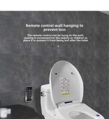 Smart Toilet Seat with Remote, Heated Seat, Air Dryer, Hygienic Wash. Includes Adjustable Water Temp & Self-Cleaning Nozzle for