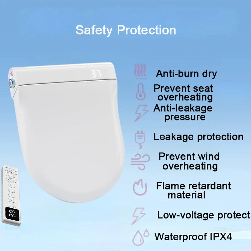WETIPS Auto Sensing Flip Toilet Smart Female Bidet Cleaner Electric Bidet With Heating WC Digital Japones Inteligentna Deska Wc Bathroom Accessories