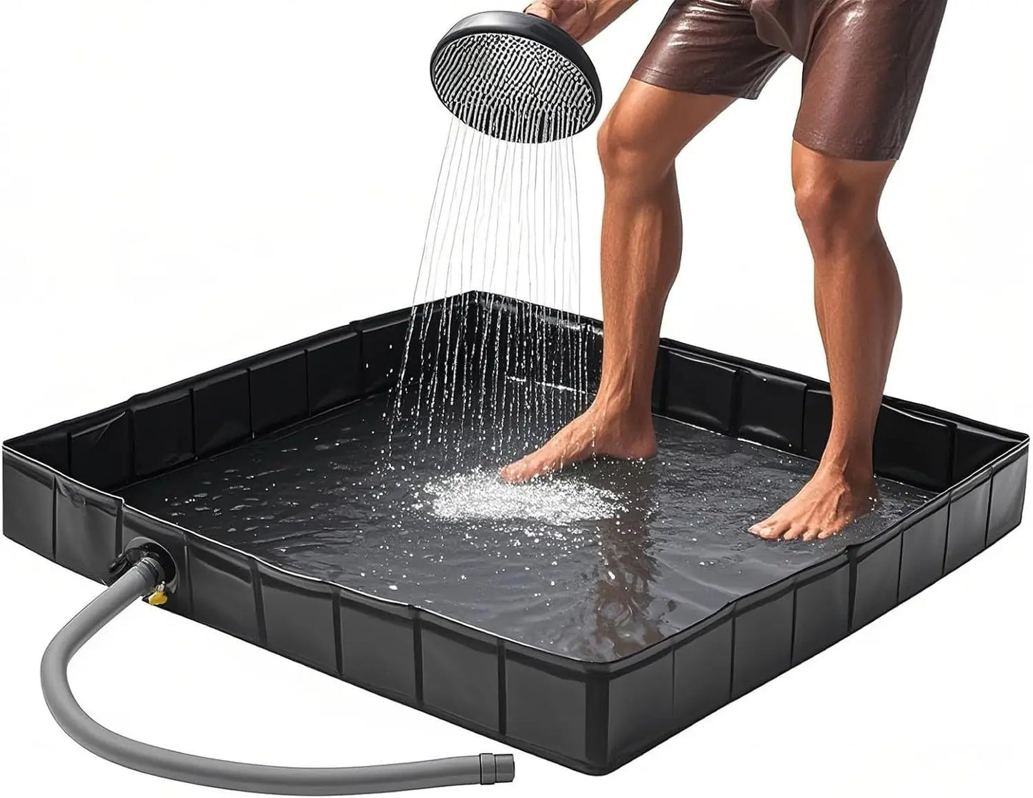 104*104*13cm portable Adult PVC bath tray removable storage organizer for car pet bathing tent bathroom pool water-containing