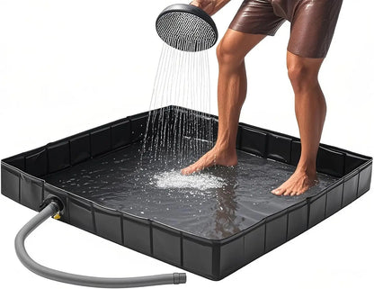 104*104*13cm portable Adult PVC bath tray removable storage organizer for car pet bathing tent bathroom pool water-containing