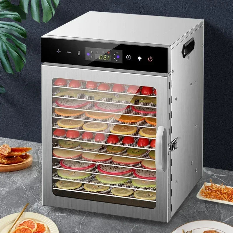 6/8/12/18 Layers Home Fruit Air Dryer Vegetable Snacks Meat Medicinal Materials Fruit Smart and Commercial Food Dryer Dehydrator