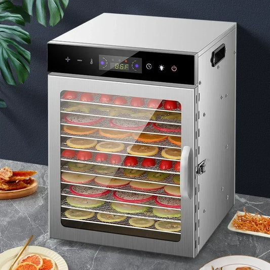 6/8/12/18 Layers Home Fruit Air Dryer Vegetable Snacks Meat Medicinal Materials Fruit Smart and Commercial Food Dryer Dehydrator