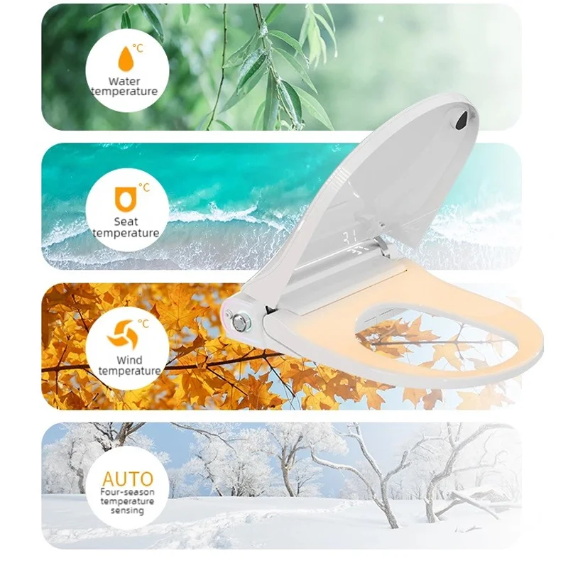 WETIPS Auto Sensing Flip Toilet Smart Female Bidet Cleaner Electric Bidet With Heating WC Digital Japones Inteligentna Deska Wc Bathroom Accessories