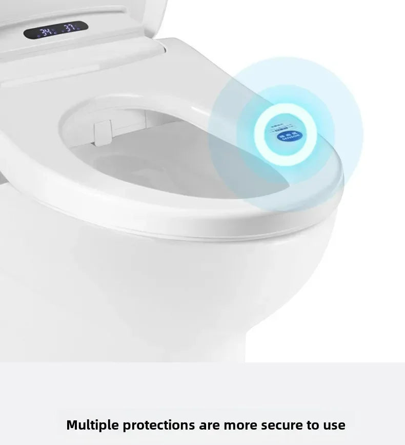 Smart Toilet Seat with Remote, Heated Seat, Air Dryer, Hygienic Wash. Includes Adjustable Water Temp & Self-Cleaning Nozzle for