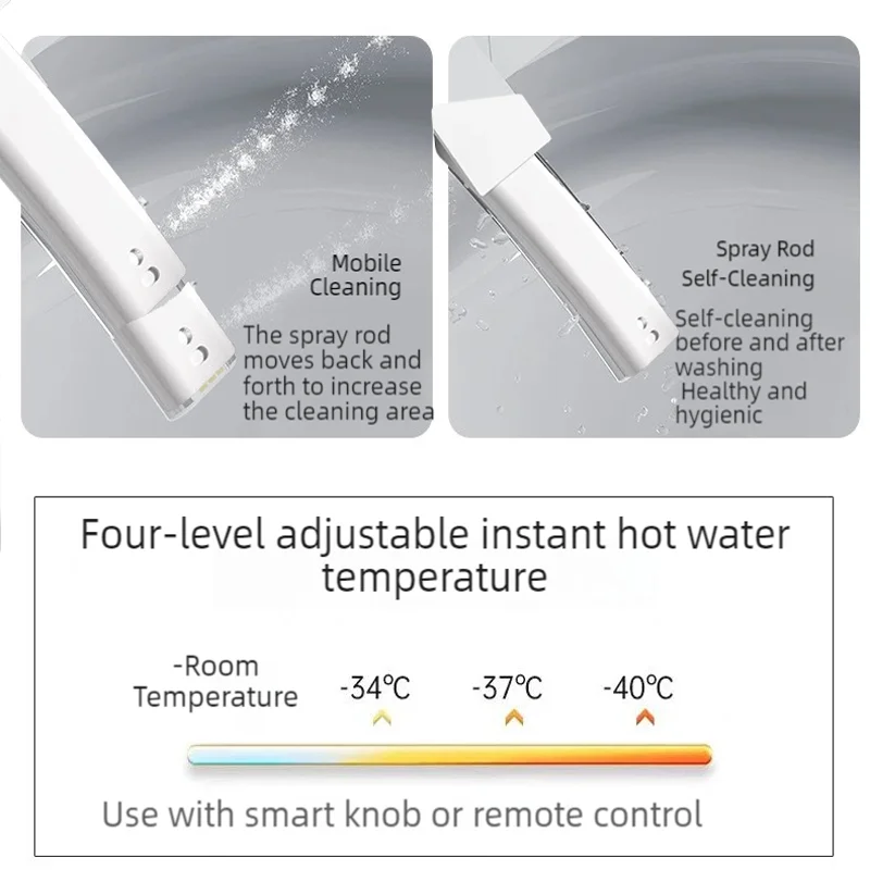 WETIPS Auto Sensing Flip Toilet Smart Female Bidet Cleaner Electric Bidet With Heating WC Digital Japones Inteligentna Deska Wc Bathroom Accessories