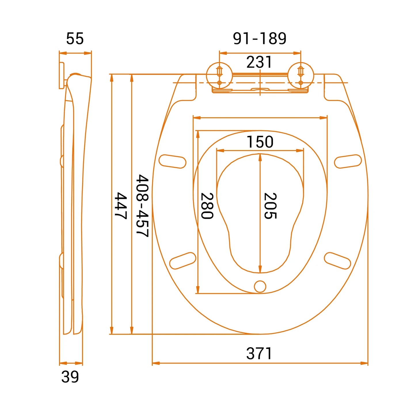 TODOT flippant toilet toilet glasses family child seat magnetic fall brake and adjustable Hip clip-on toilet seat