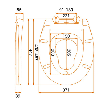 TODOT flippant toilet toilet glasses family child seat magnetic fall brake and adjustable Hip clip-on toilet seat